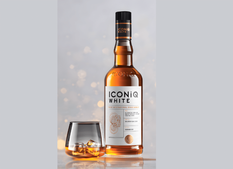 ICONiQ White Whisky bottle celebrating 10 million cases milestone